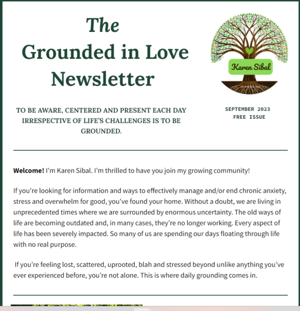 grounded in love newsletter